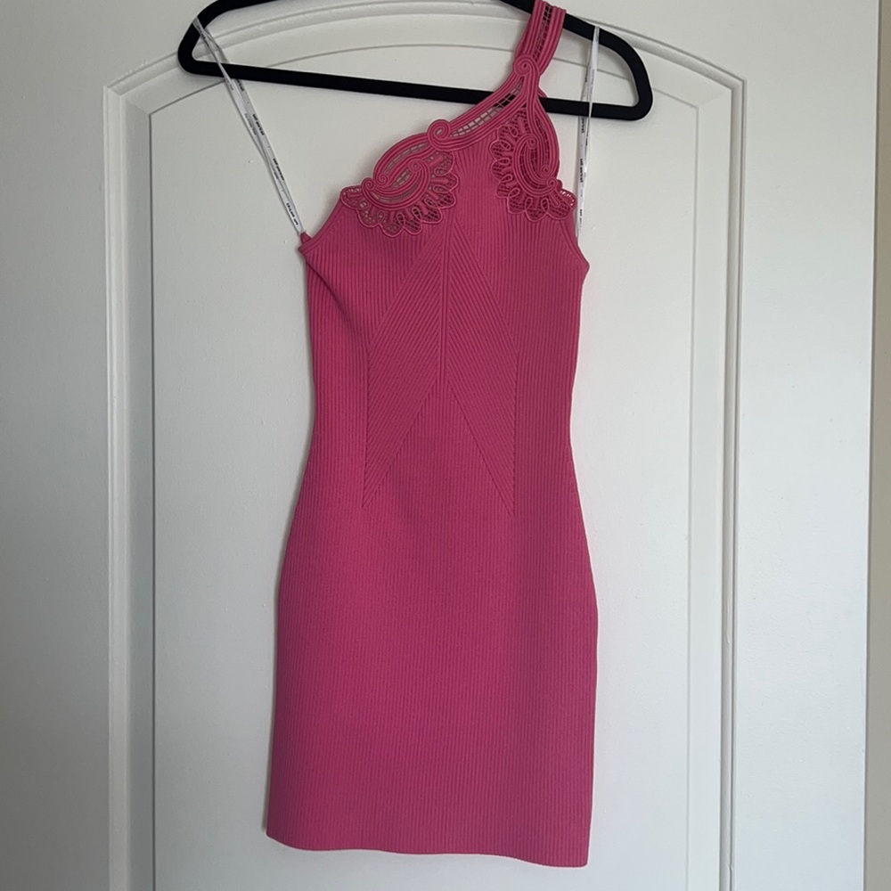 One Shoulder Ribbed Dress - Picture 6 of 9